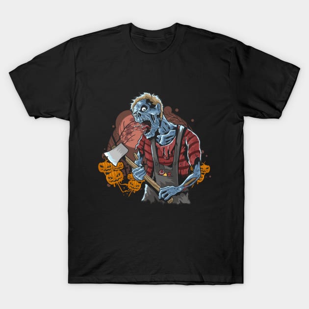 Halloween Zombie T-Shirt by Darth Noob